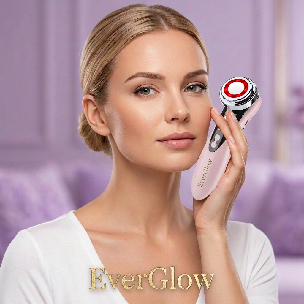 EverGlow 4-in-1 Electric Facial Massager | Color Light Skin Care Device