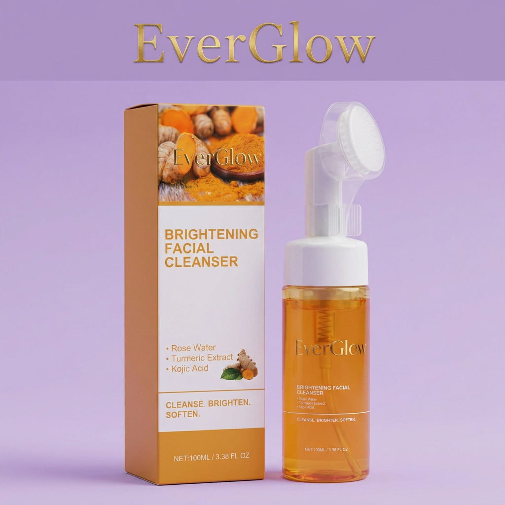EverGlow Turmeric Cleansing Foam — Deep Pore Cleanse, Brightening & Hydration | 100ml