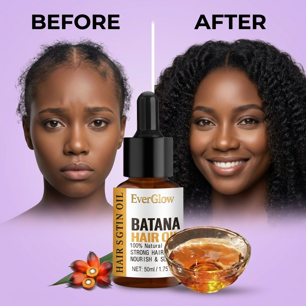 EverGlow Batana Oil — Pure Hair Growth & Nourishment Treatment for Men & Women