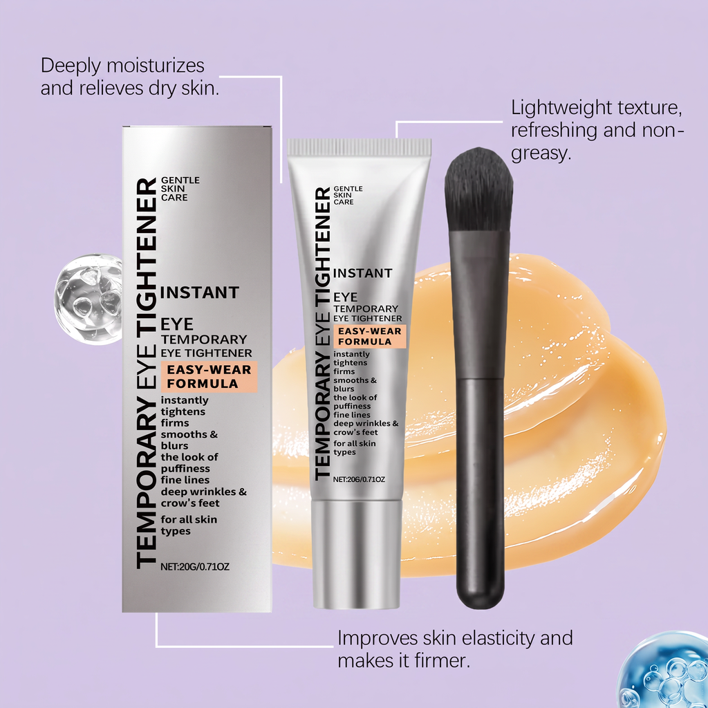EverGlow Temporary Tightener Eye Cream Reduces Dark Circles Eye Bags Puffiness Fine Lines Anti-Aging Hyaluronic Acid Firming Eye Cream