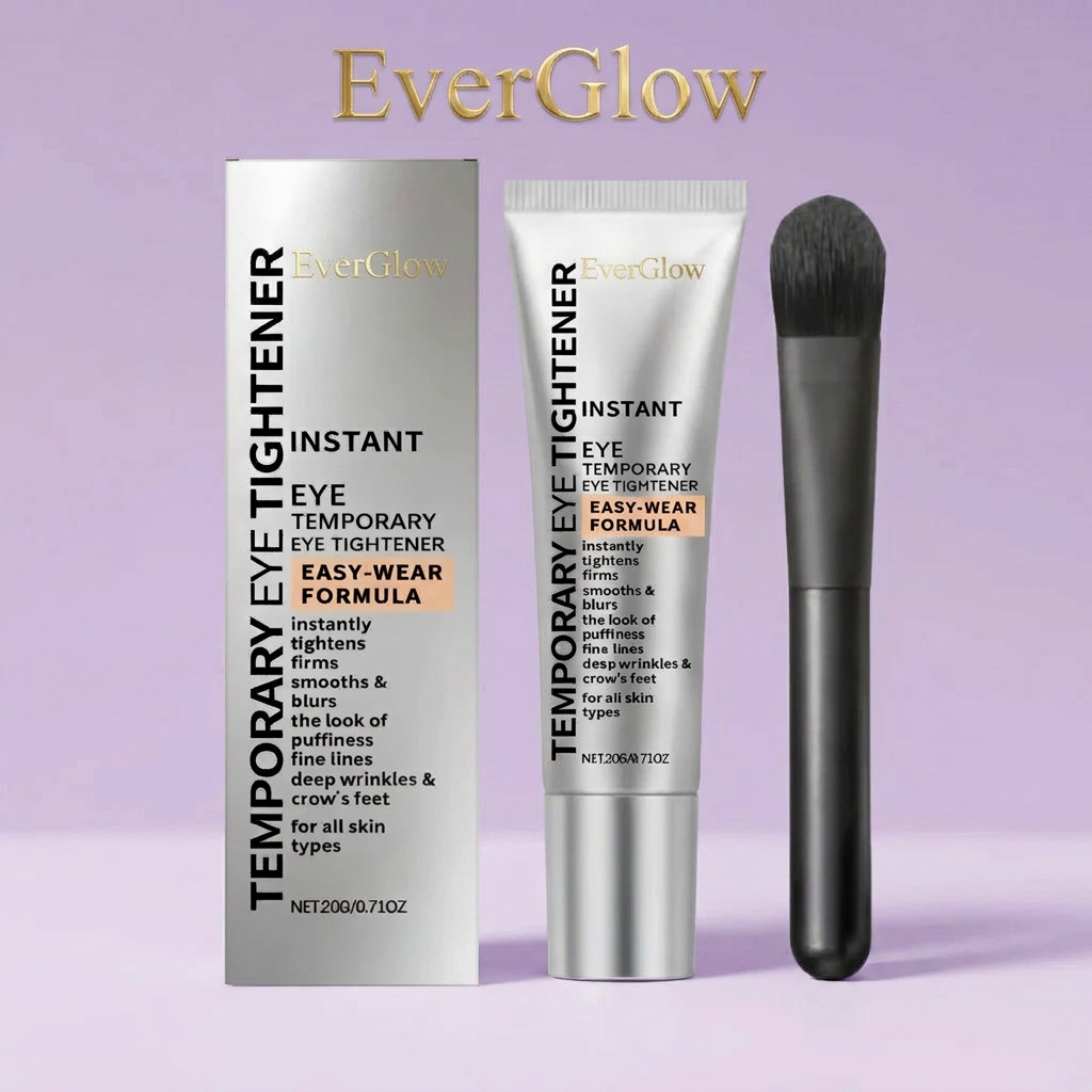 EverGlow Temporary Tightener Eye Cream Reduces Dark Circles Eye Bags Puffiness Fine Lines Anti-Aging Hyaluronic Acid Firming Eye Cream