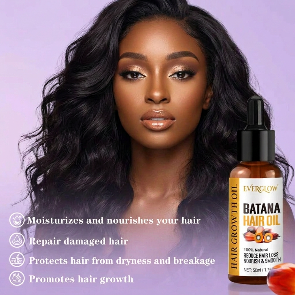 EverGlow Batana Oil — Pure Hair Growth & Nourishment Treatment for Men & Women